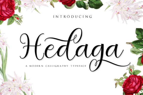 Fall in Love with Hedaga: A Romantic Calligraphic Script for Your Designs