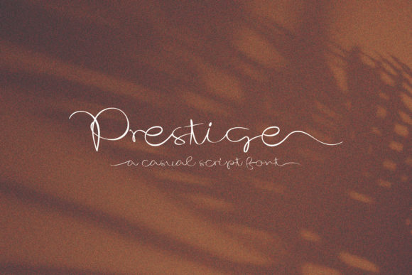 Prestige: A Modern Script Font for Elegant Designs
